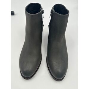 Steve Madden Womens Gray Ankle Boots Fringe Detail‎ Block Heel Casual Booties
